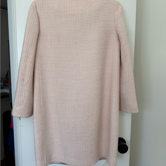 Kate Spade Bow Tweed Coat in Rose Dew Pink with Detachable Black Velvet Bow - Picture 5 of 8